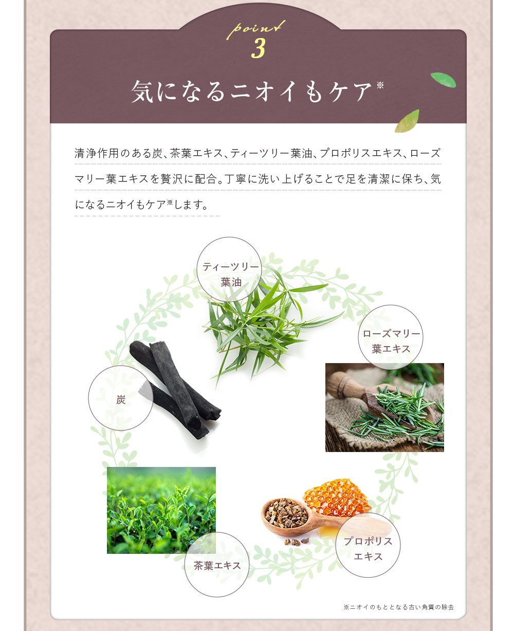 ポイント3　気になるニオイもケア