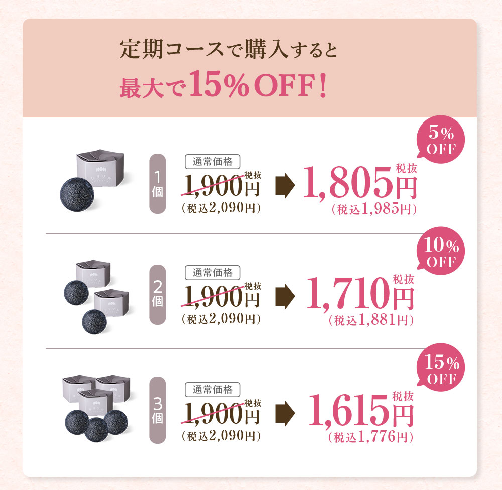 定期コースで購入すると最大で5%OFF!