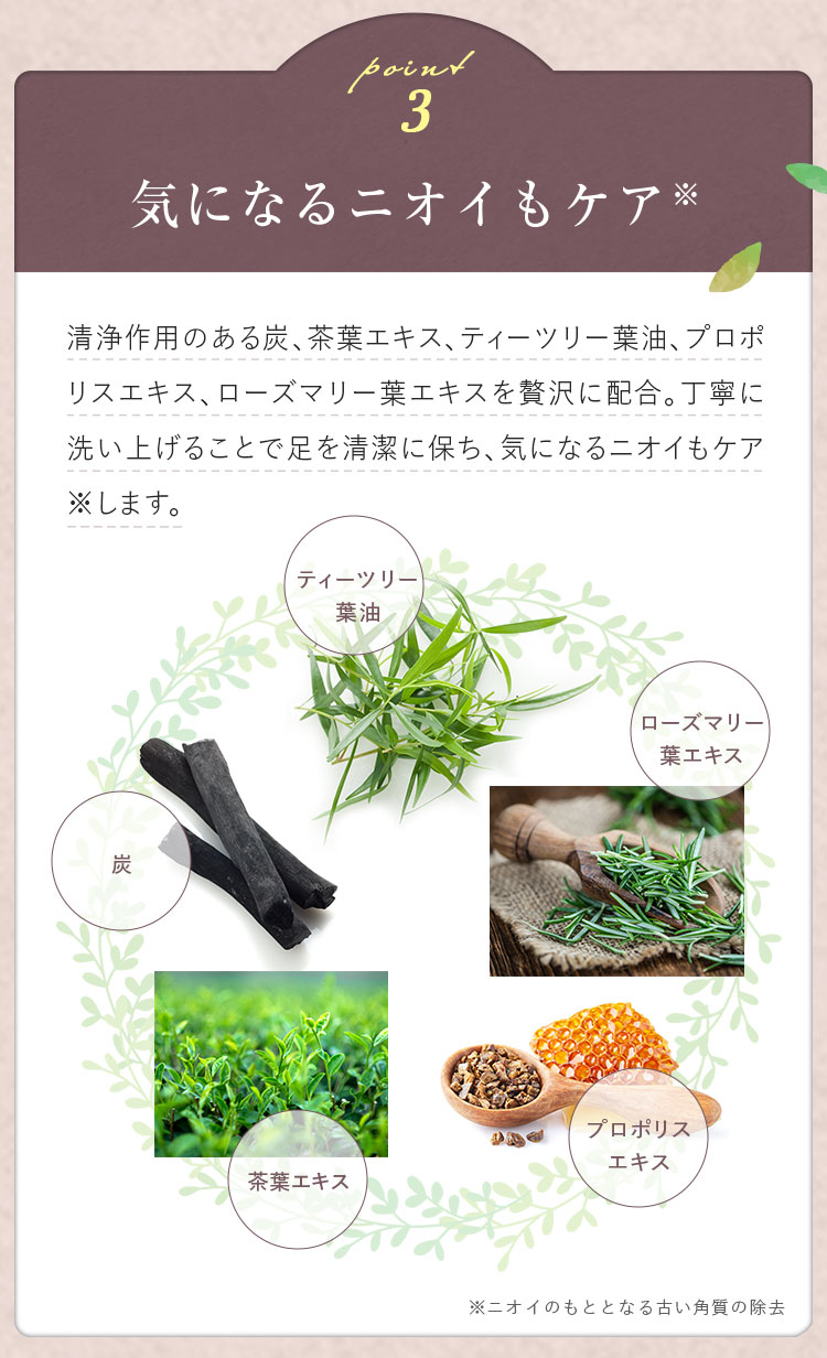 ポイント3　気になるニオイもケア